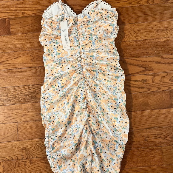 NWT Morning Mist/White Fox Floral Midi Dress - Picture 4 of 5